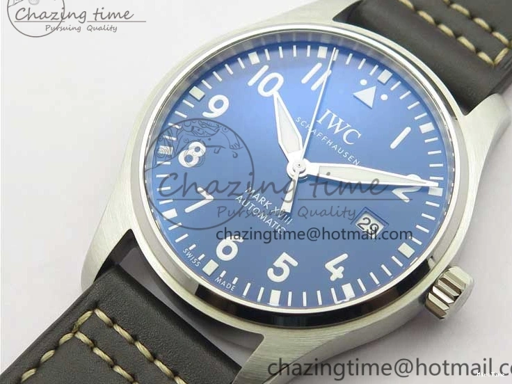 MIROTIME 0513 MARK XVIII Le Petit Prince IW327004 SS FKF 1:1 Best Edition Blue Dial On Brown Leather Strap Trendsetting 7117